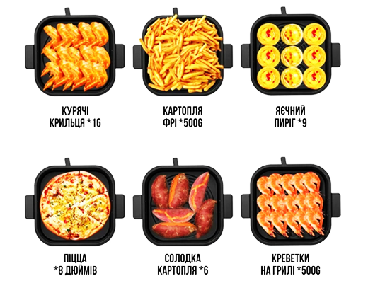 Купити онлайн НОУ-ХАУ: Багатофункціональний аерогриль 8 літрів